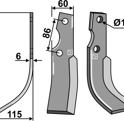 Blade 242x60mm, left