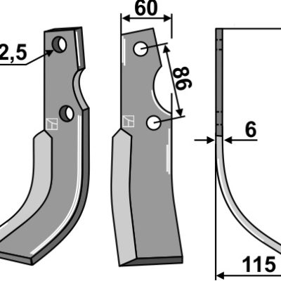 Blade 242x60mm, right