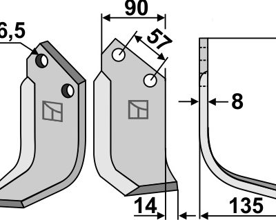 Blade 188x90mm, right