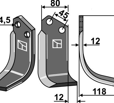Blade 195x80mm, right