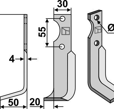 Blade 165x30mm, left