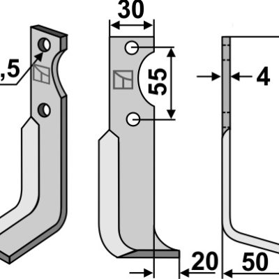 Blade 165x30mm, right