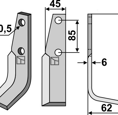 Blade 219x45mm, right