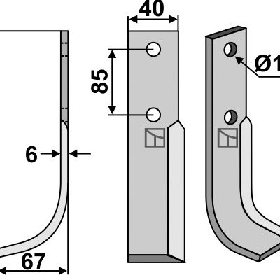 Blade 237x40mm, left