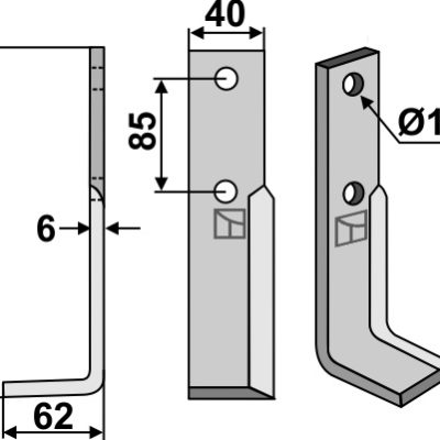 Blade 246x40mm, left