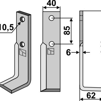 Blade 246x40mm, right