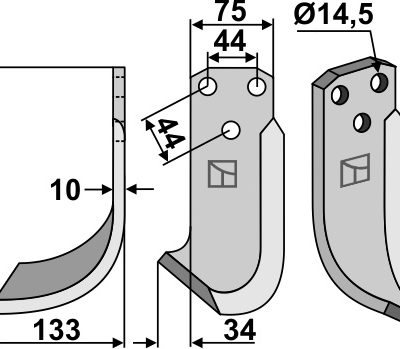 Blade 223x75mm, left