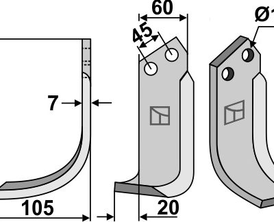 Blade 185x60mm, left