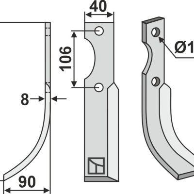Blade 248x40mm, left
