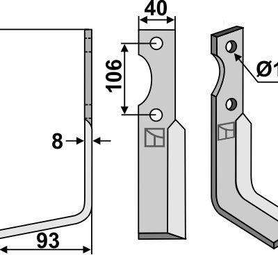 Blade 245x40mm, left