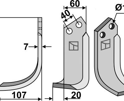 Blade 175x60mm, left