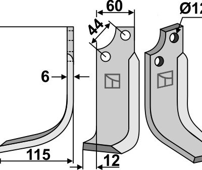 Blade 194x60mm, left