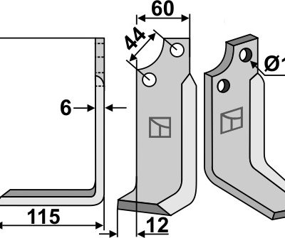 Blade 190x60mm, left