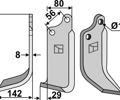 Blade 225x80mm, left