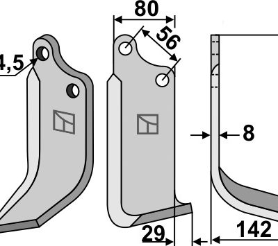 Blade 225x80mm, right