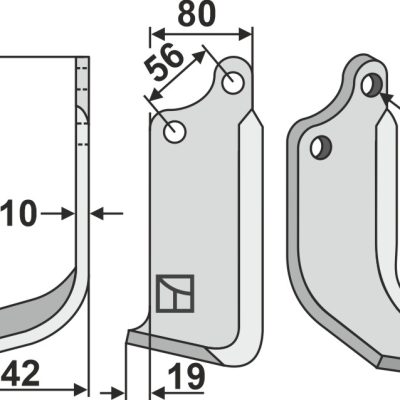 Blade 209x80mm, left