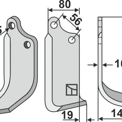 Blade 209x80mm, right