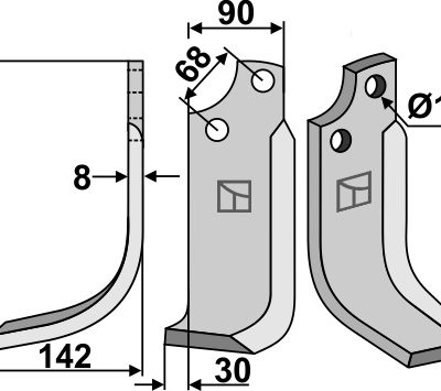 Blade 257x90mm, left