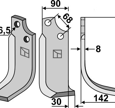 Blade 257x90mm, right