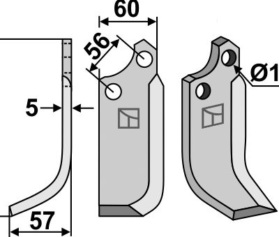 Blade 174x60mm, left