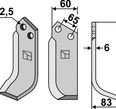 Blade 195x60mm, right