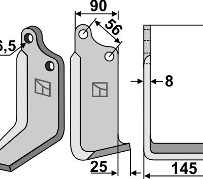 Blade 223x90mm, right