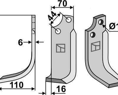 Blade 193x70mm, left