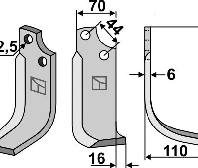Blade 193x70mm, right
