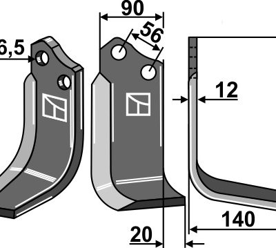 Blade 215x90mm, right