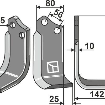 Blade 215x80mm, right