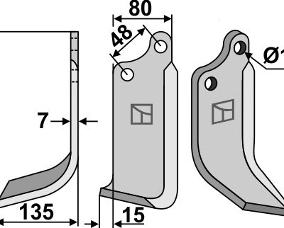 Blade 196x80mm, left
