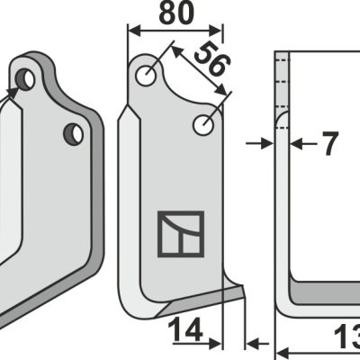 Blade 175x80mm, right