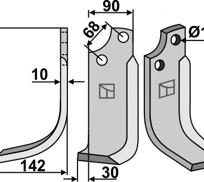 Blade 257x90mm, left