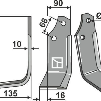 Blade 230x90mm, left