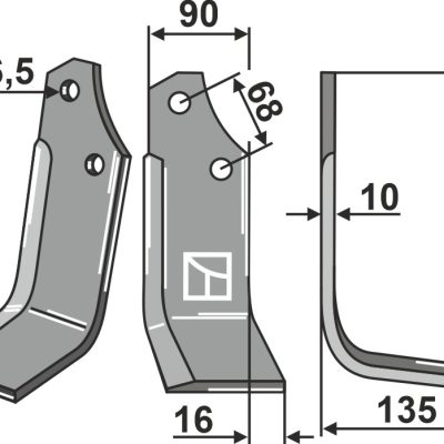 Blade 230x90mm, right