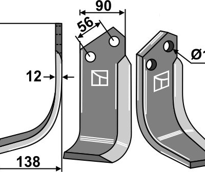Blade 220x90mm, left