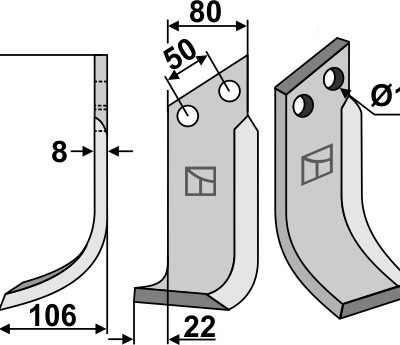 Blade 205x80mm, left