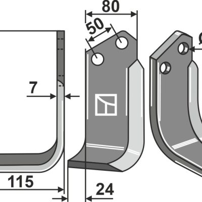 Blade 180x80mm, left