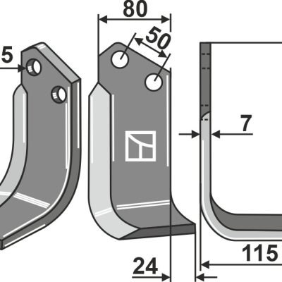 Blade 180x80mm, right