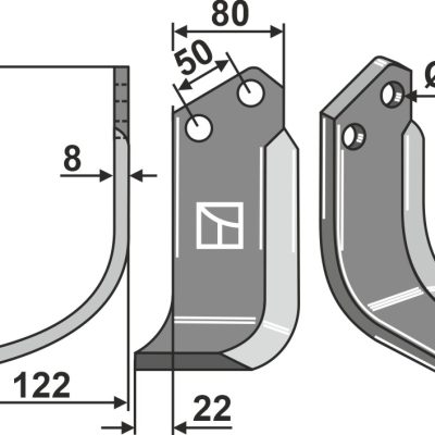 Blade 195x80mm, left