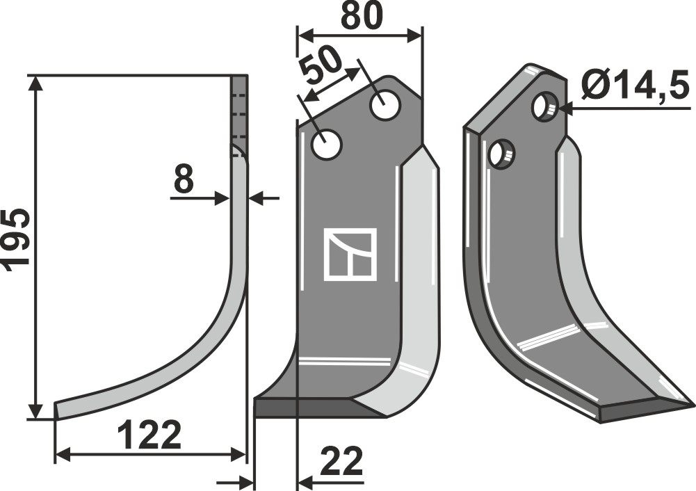 Blade 195x80mm, left