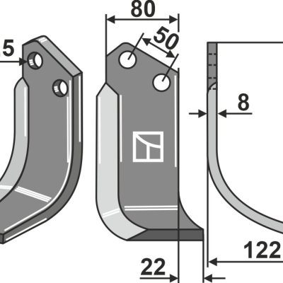 Blade 195x80mm, right