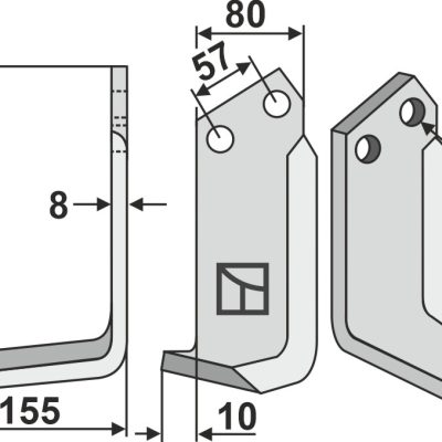 Blade 195x80mm, left
