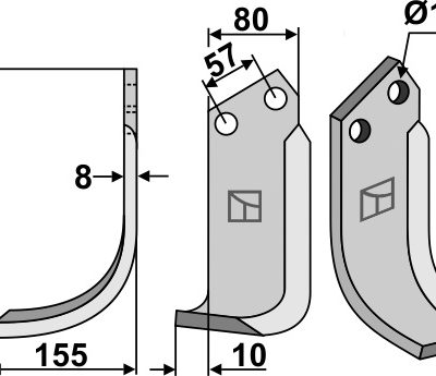Blade 210x80mm, left