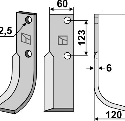 Blade 279x60mm, right