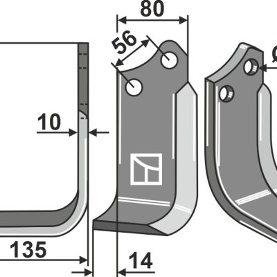 Blade 190x80mm, left