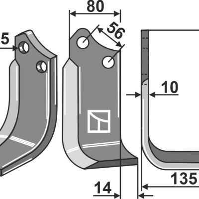 Blade 190x80mm, right