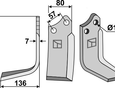 Blade 185x80mm, left