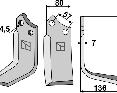 Blade 185x80mm, right