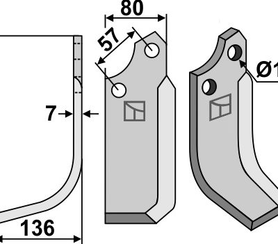 Blade 201x80mm, left